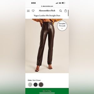 Vegan Leather 90s Straight Pant 24L